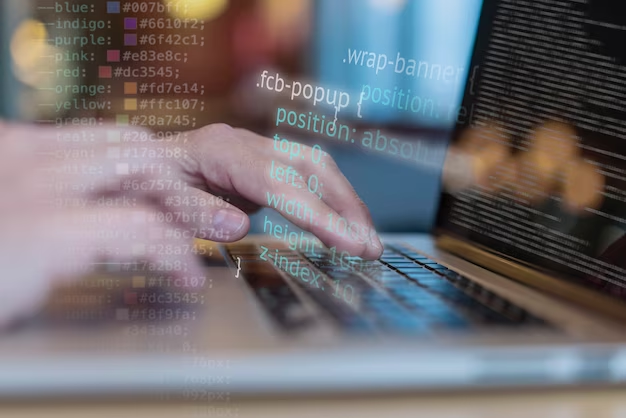 Person working on a laptop